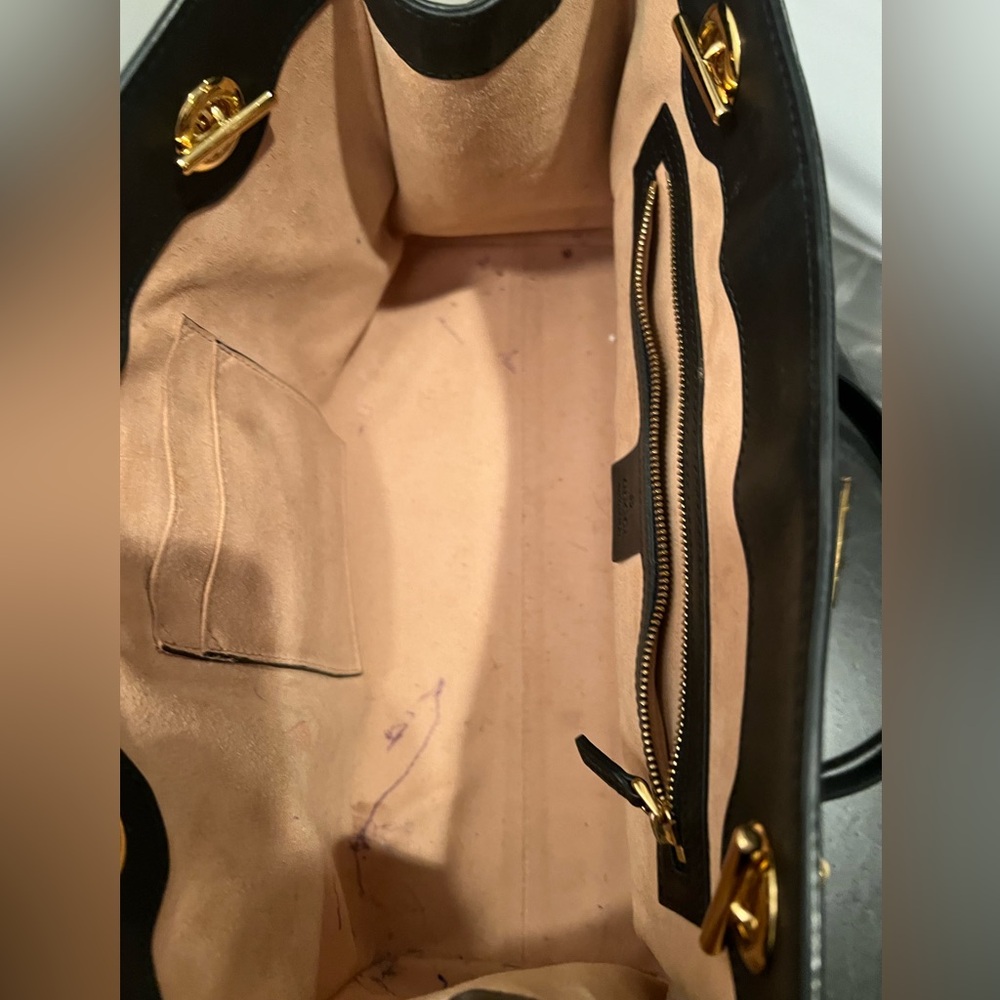 🌟 For Sale: Authentic GUCCI Black w/ Gold accents Tote 🌟 - Picture 8 of 8